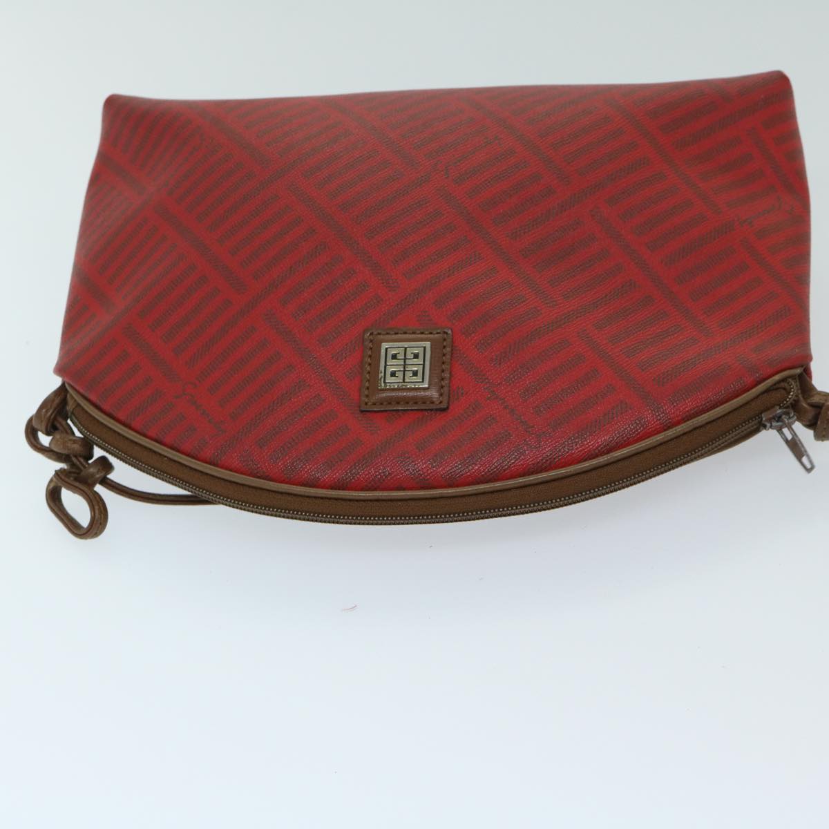 GIVENCHY Shoulder Bag PVC Leather Red Auth bs12917