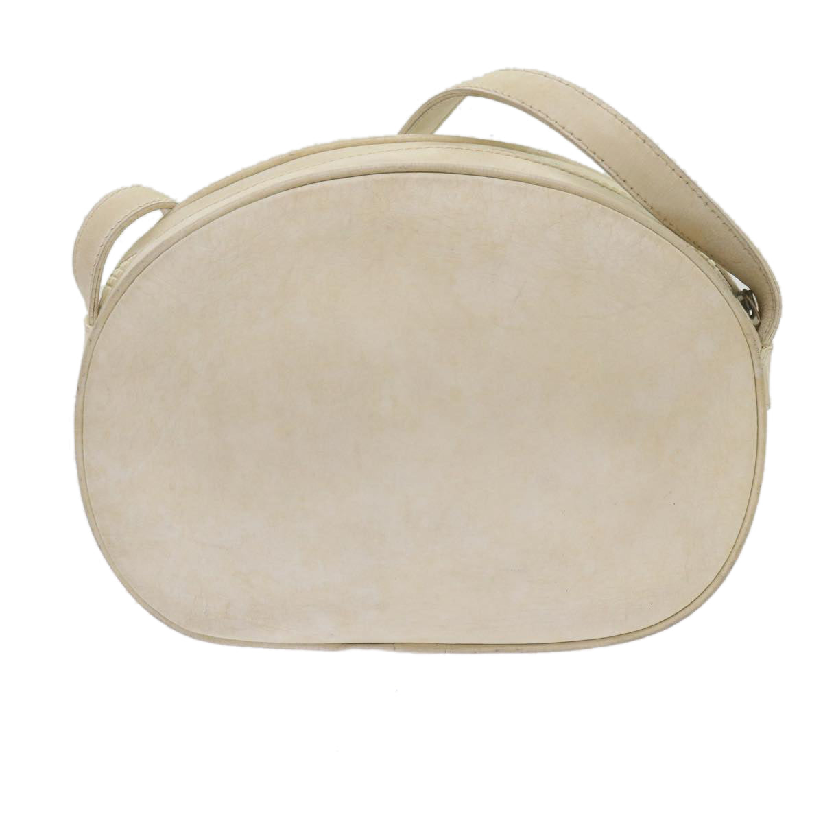 CELINE Shoulder Bag Leather White Auth bs12918 - 0