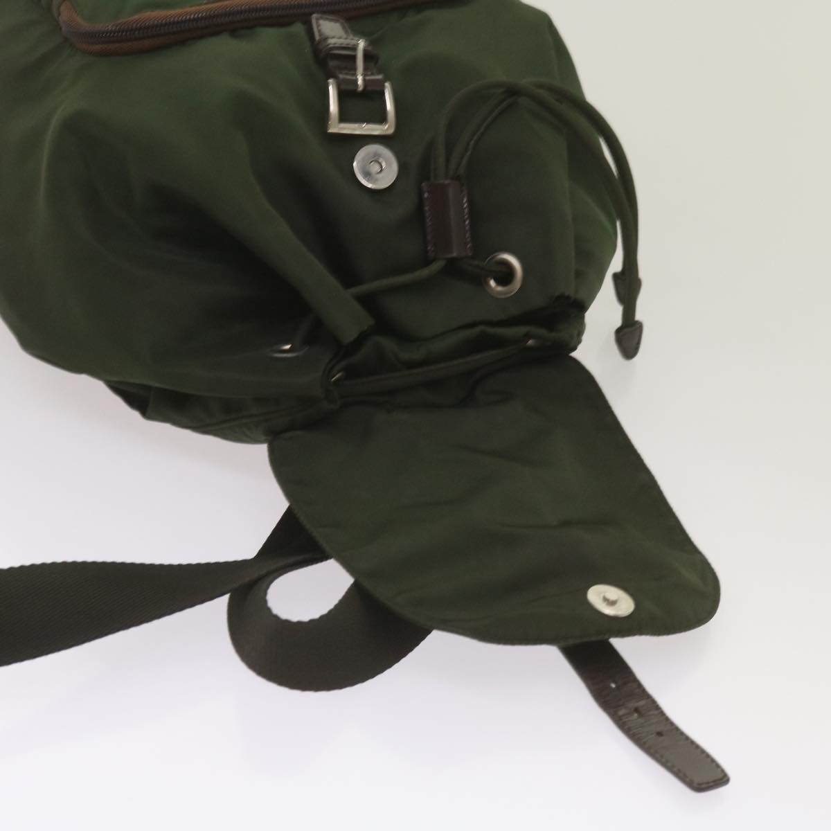 PRADA Backpack Nylon Khaki Auth bs12919