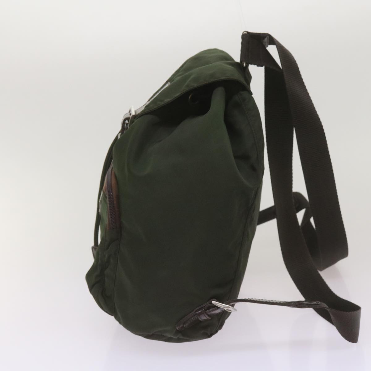 PRADA Backpack Nylon Khaki Auth bs12919