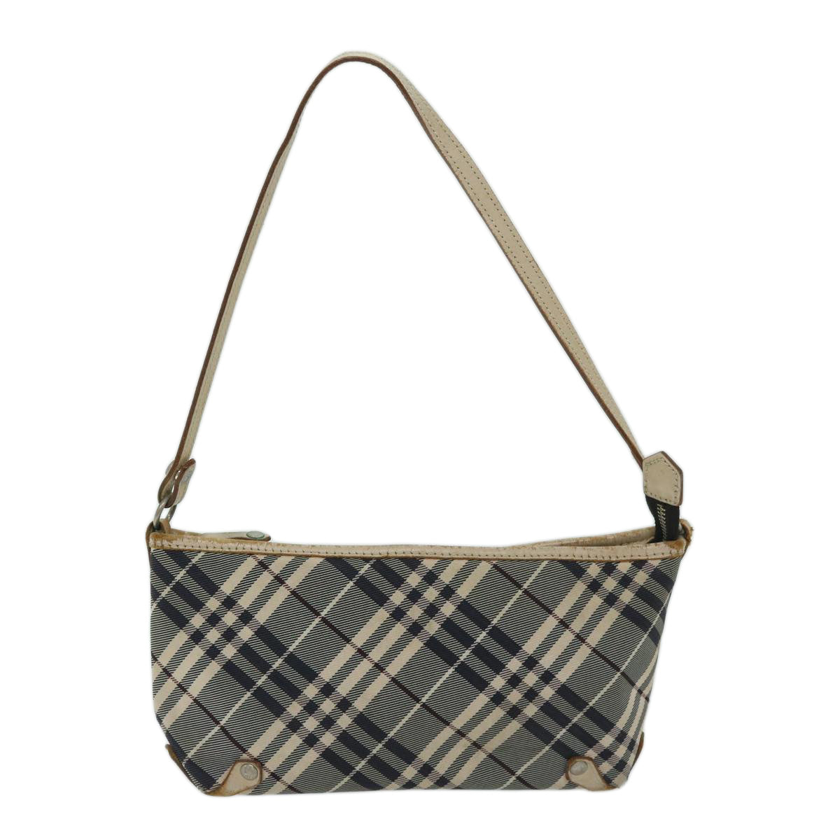 BURBERRY Nova Check Blue Label Shoulder Bag Canvas Blue Auth bs12920