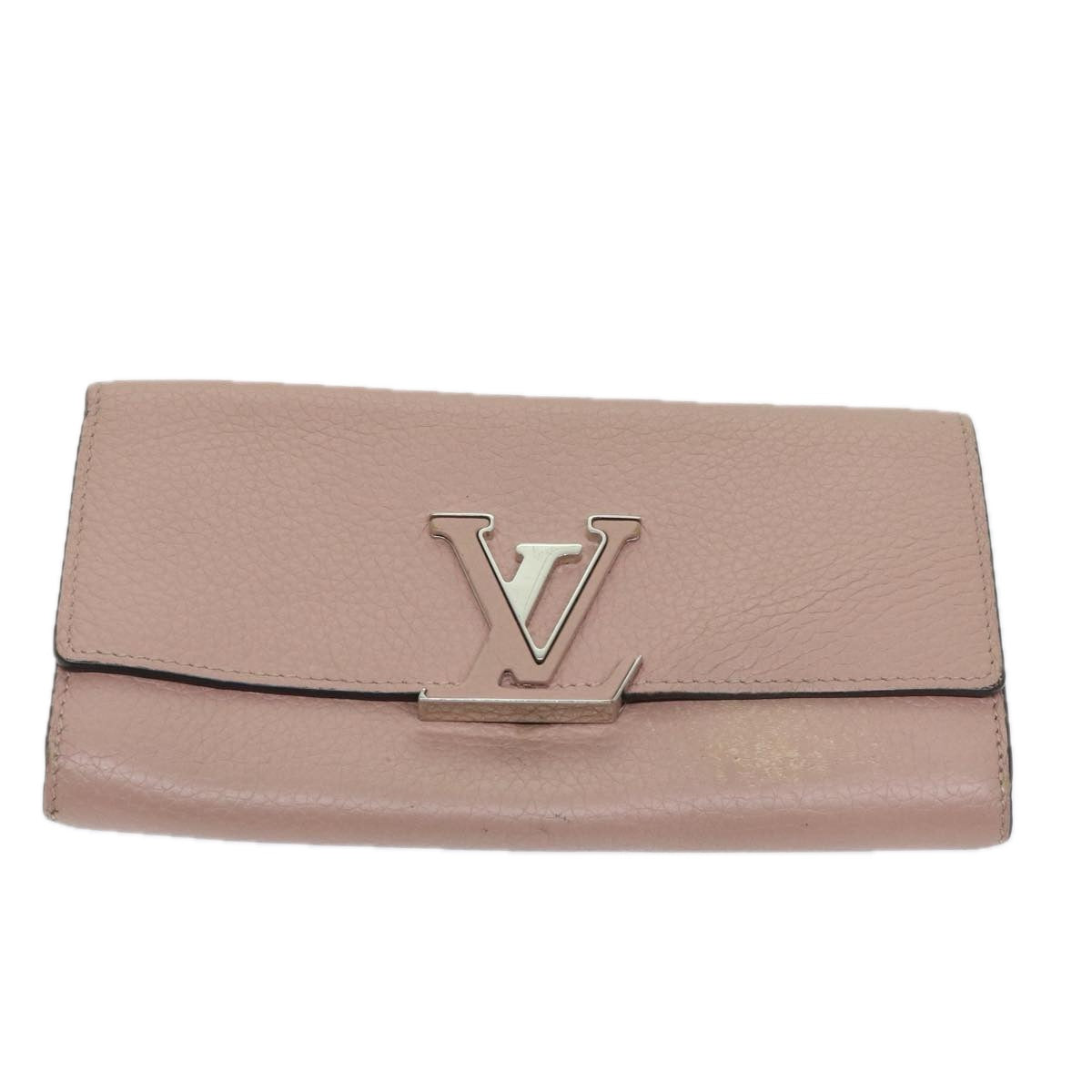 LOUIS VUITTON Capusine Long Wallet Leather Pink M61250 LV Auth bs12930 - 0