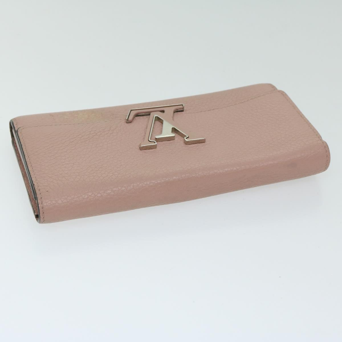 LOUIS VUITTON Capusine Long Wallet Leather Pink M61250 LV Auth bs12930