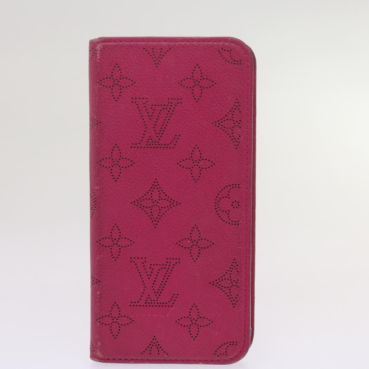 LOUIS VUITTON Monogram Coin Purse iPhone Case 10set Pink Khaki LV Auth bs12937