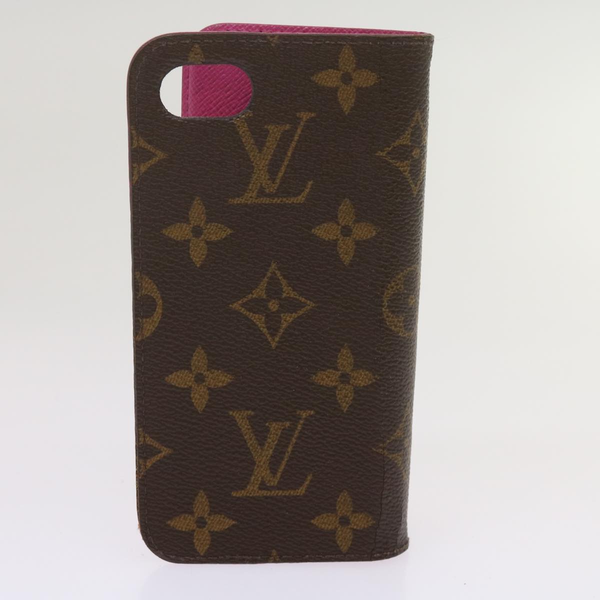 LOUIS VUITTON Monogram Coin Purse iPhone Case 10set Pink Khaki LV Auth bs12937