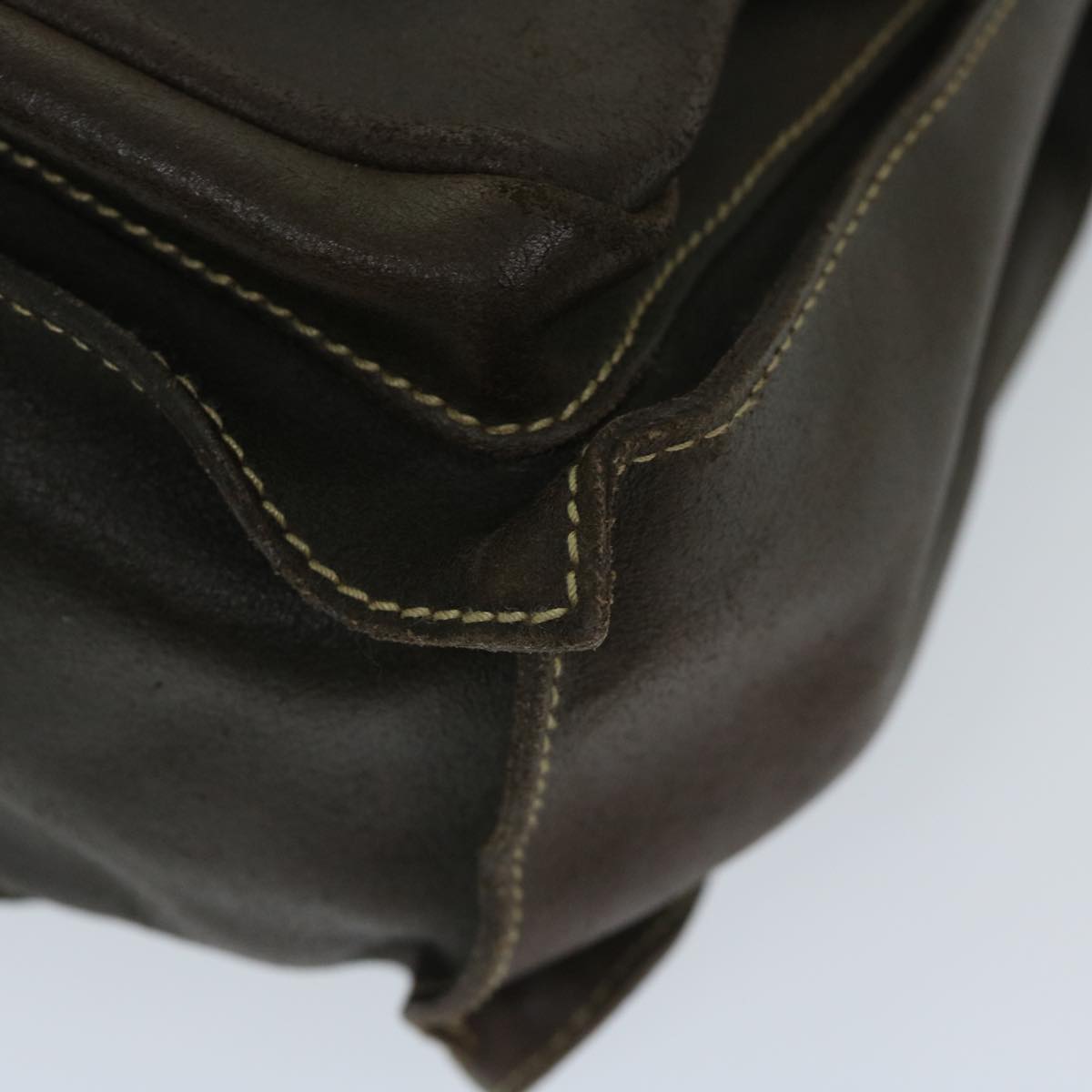 Miu Miu Tote Bag Leather Brown Auth bs12940