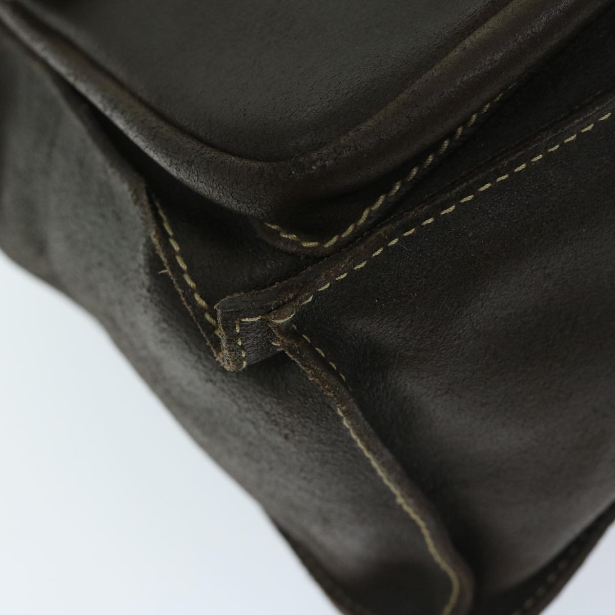 Miu Miu Tote Bag Leather Brown Auth bs12940