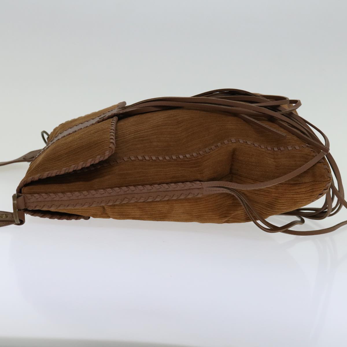GIVENCHY Shoulder Bag Suede Brown Auth bs12943
