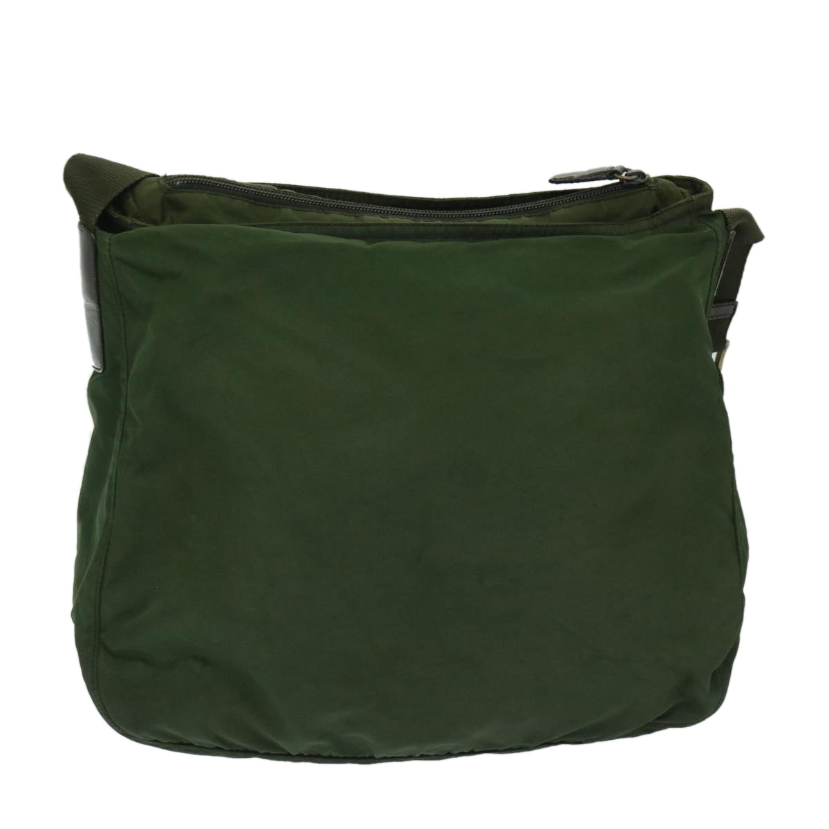 PRADA Shoulder Bag Nylon Khaki Auth bs12945
