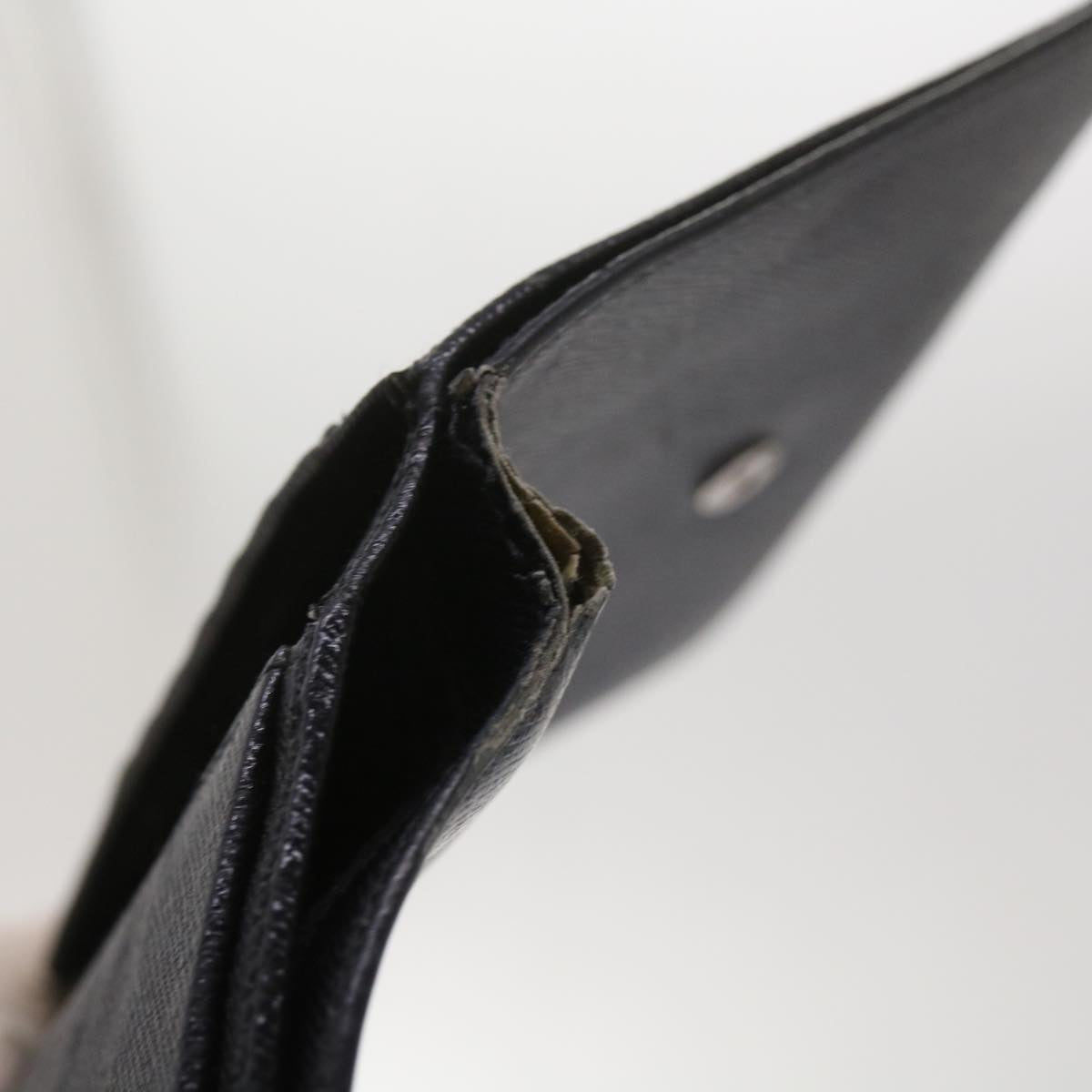 PRADA Wallet Leather nylon 11 pieces Black Auth bs12980