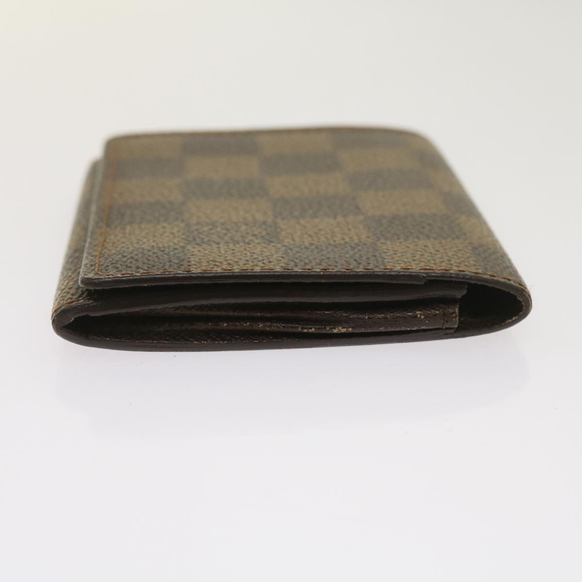 LOUIS VUITTON Damier Ebene Anvelop Cult De Vuitto Card Case N62920 Auth bs12986