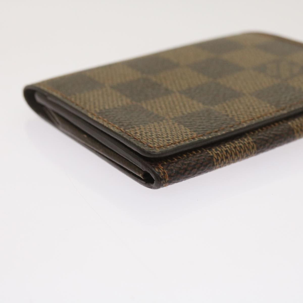 LOUIS VUITTON Damier Ebene Anvelop Cult De Vuitto Card Case N62920 Auth bs12986