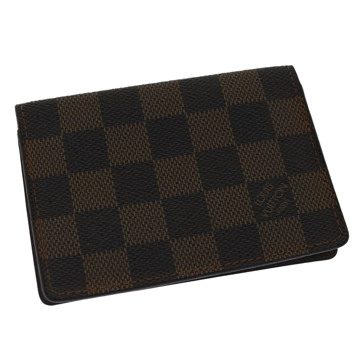 LOUIS VUITTON Damier Ebene Porte 2 Cult Vertical Card Case N60533 Auth bs12987