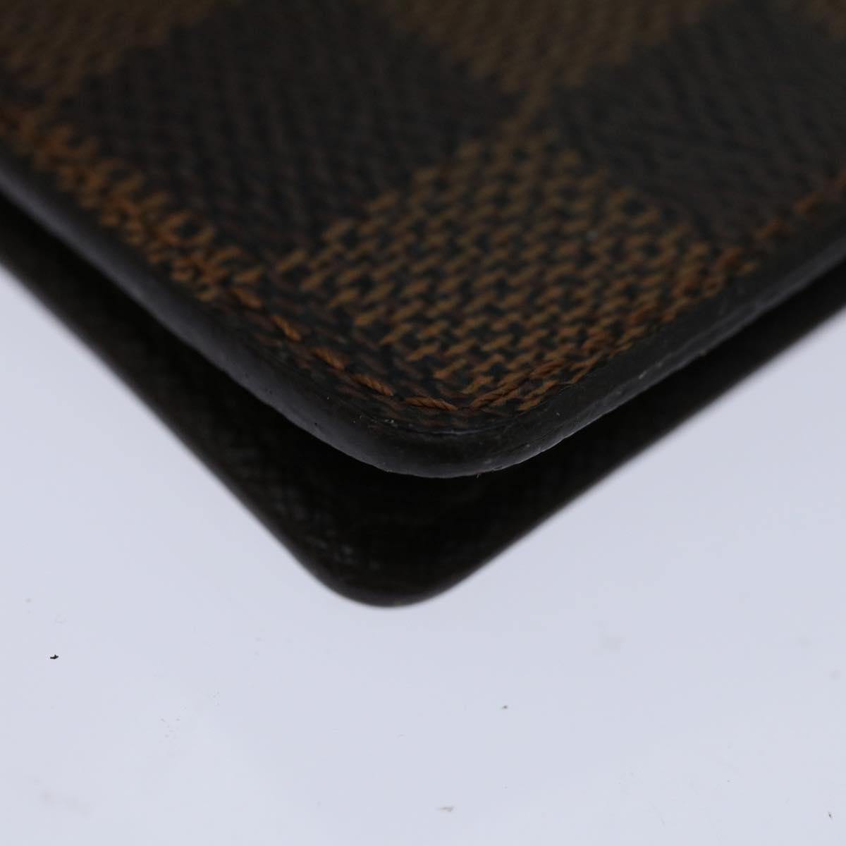 LOUIS VUITTON Damier Ebene Porte 2 Cult Vertical Card Case N60533 Auth bs12987