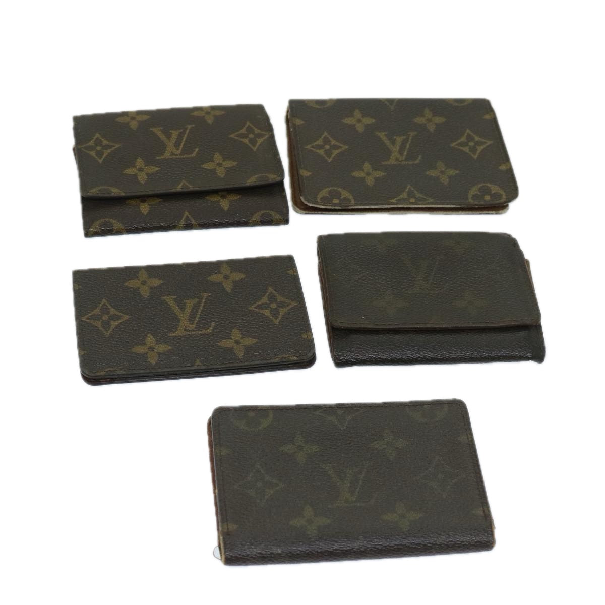 LOUIS VUITTON Monogram Card Case 5Set LV Auth bs12996