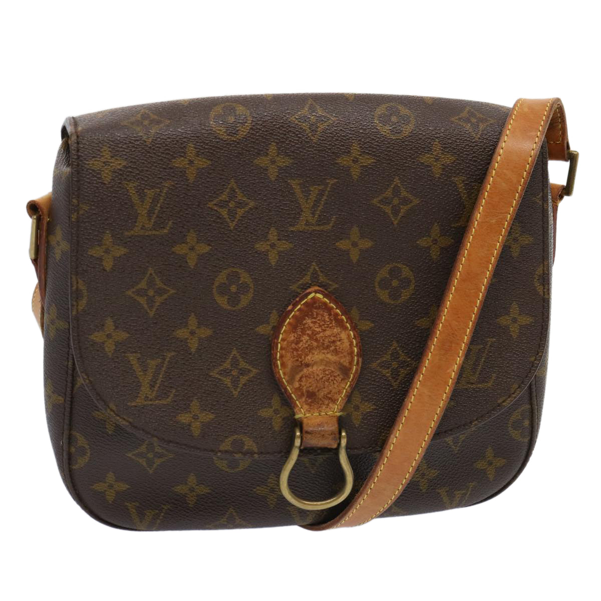 LOUIS VUITTON Monogram Saint Cloud GM Shoulder Bag Vintage M51242 Auth bs13008