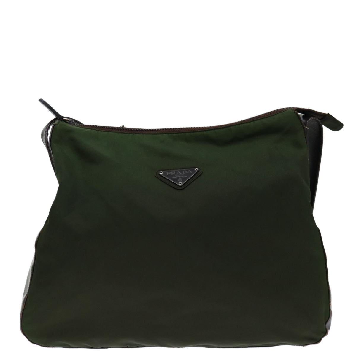 PRADA Shoulder Bag Nylon Khaki Auth bs13012 - 0