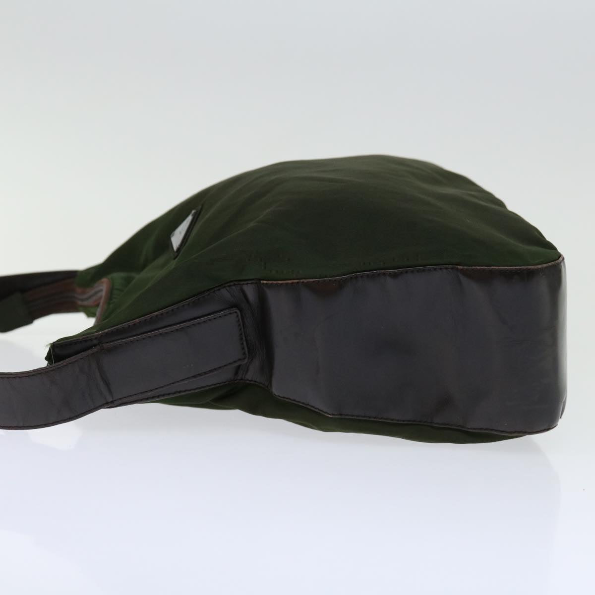 PRADA Shoulder Bag Nylon Khaki Auth bs13012