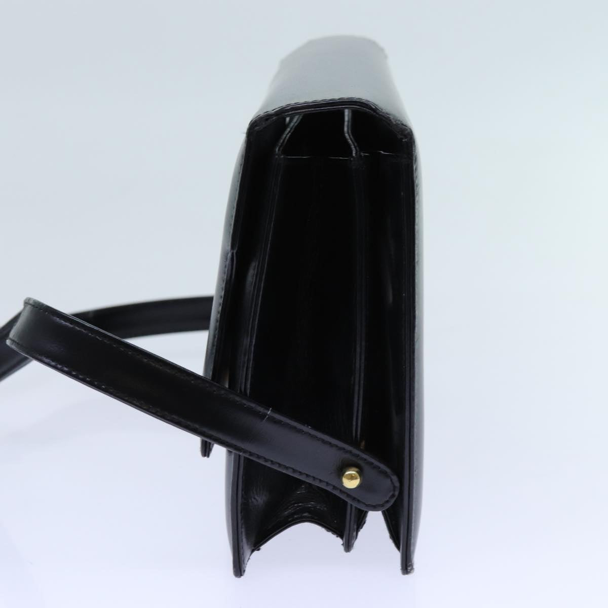 PRADA Celine Chain Shoulder Bag Leather 3Set Black Auth bs13019