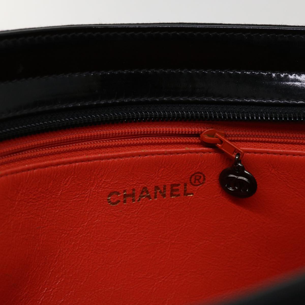 CHANEL Shoulder Bag Cotton Black CC Auth bs13024