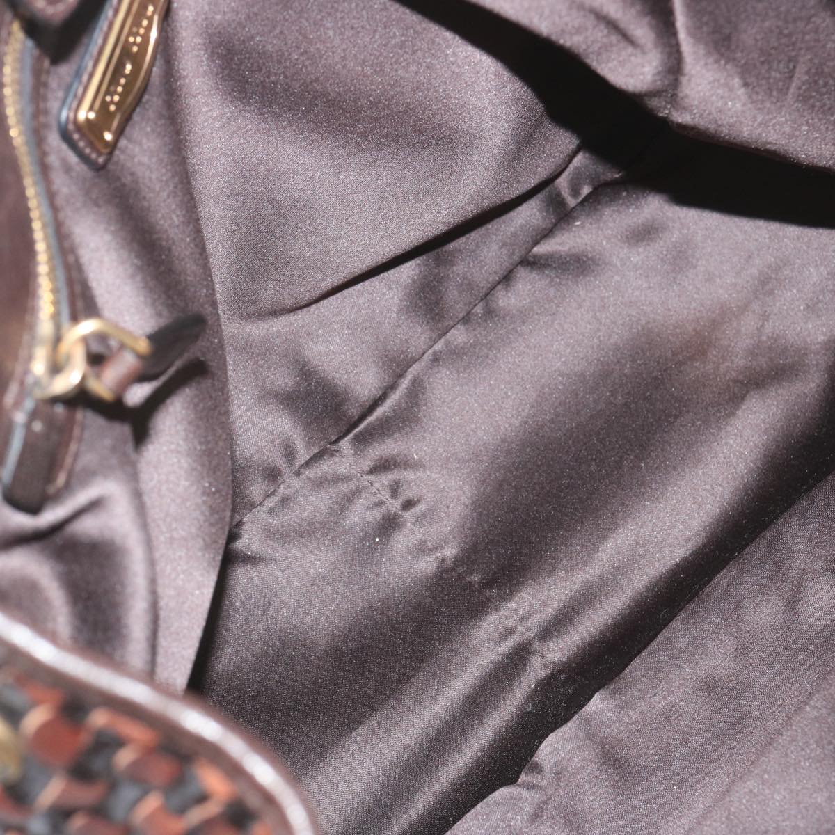 Miu Miu Hand Bag Leather 2way Brown Auth bs13027