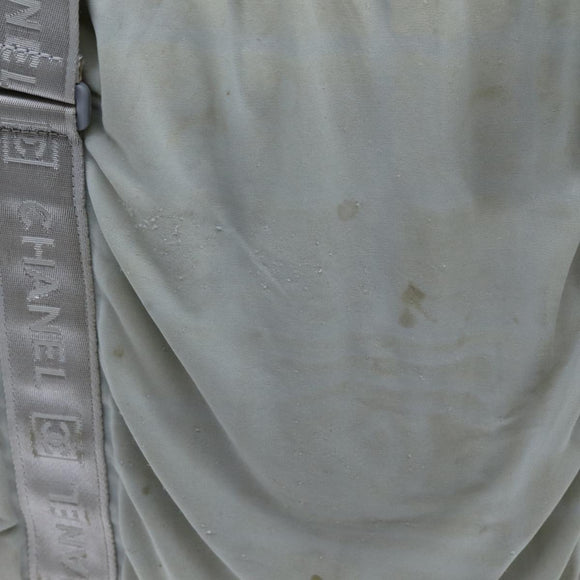 CHANEL Sports Line Tote Bag Canvas Gray CC Auth bs13030