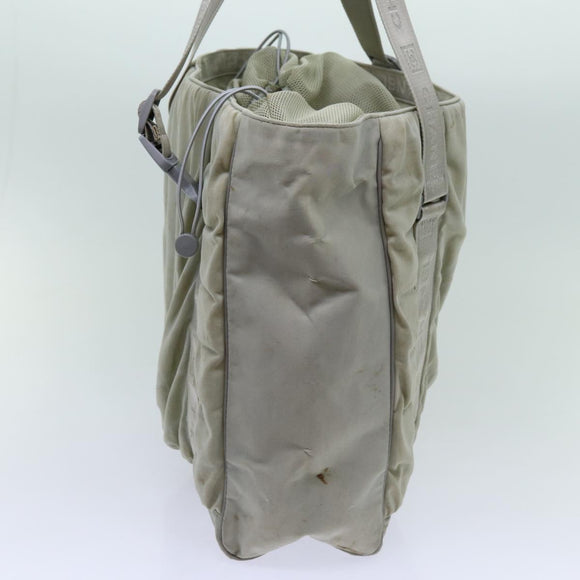 CHANEL Sports Line Tote Bag Canvas Gray CC Auth bs13030