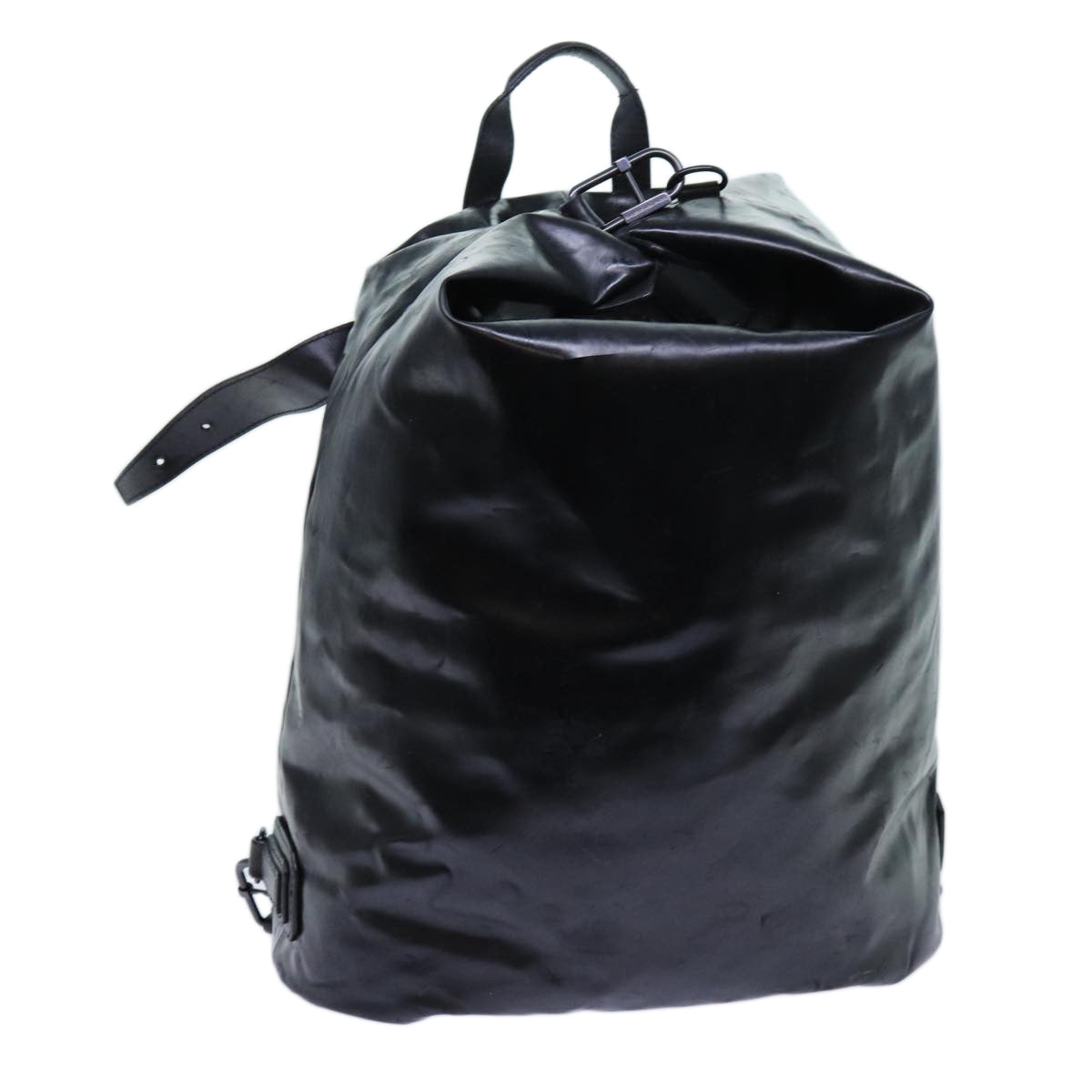 BALENCIAGA Backpack Patent leather Black Auth bs13033