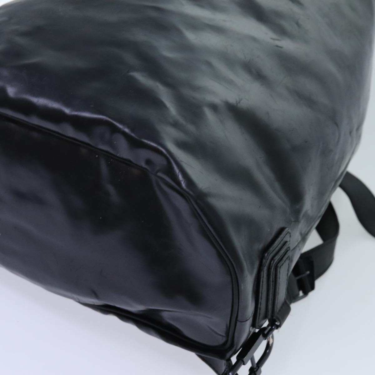 BALENCIAGA Backpack Patent leather Black Auth bs13033