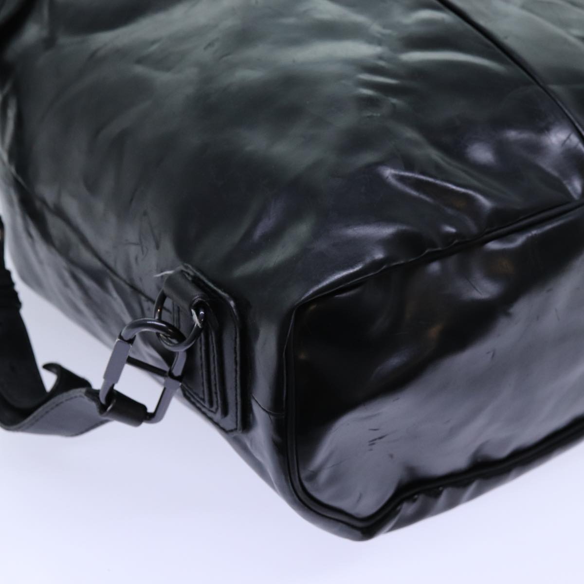 BALENCIAGA Backpack Patent leather Black Auth bs13033