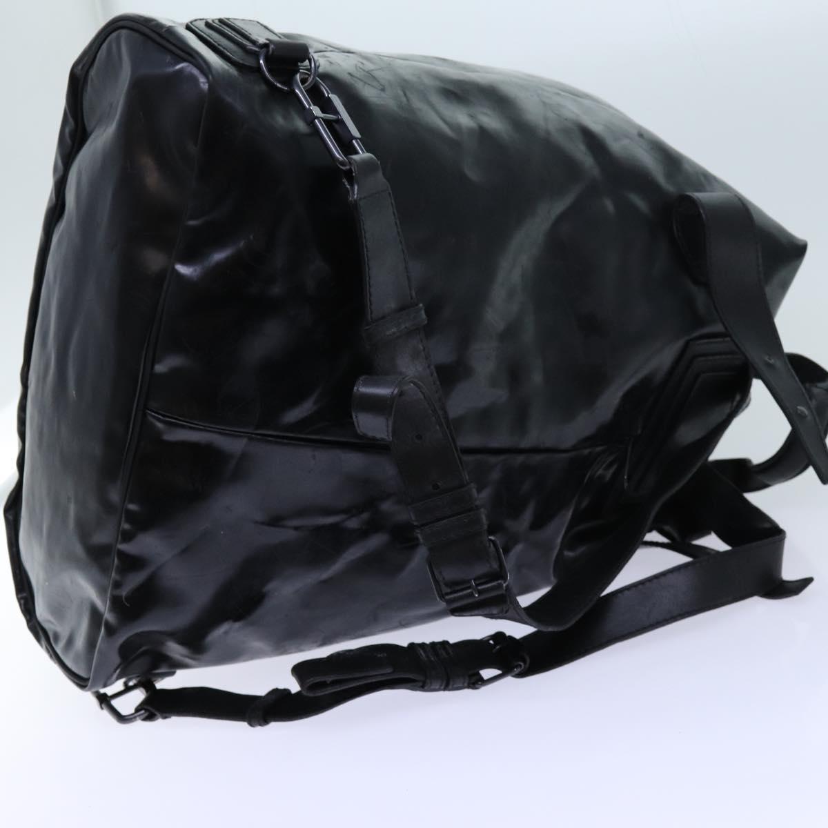 BALENCIAGA Backpack Patent leather Black Auth bs13033