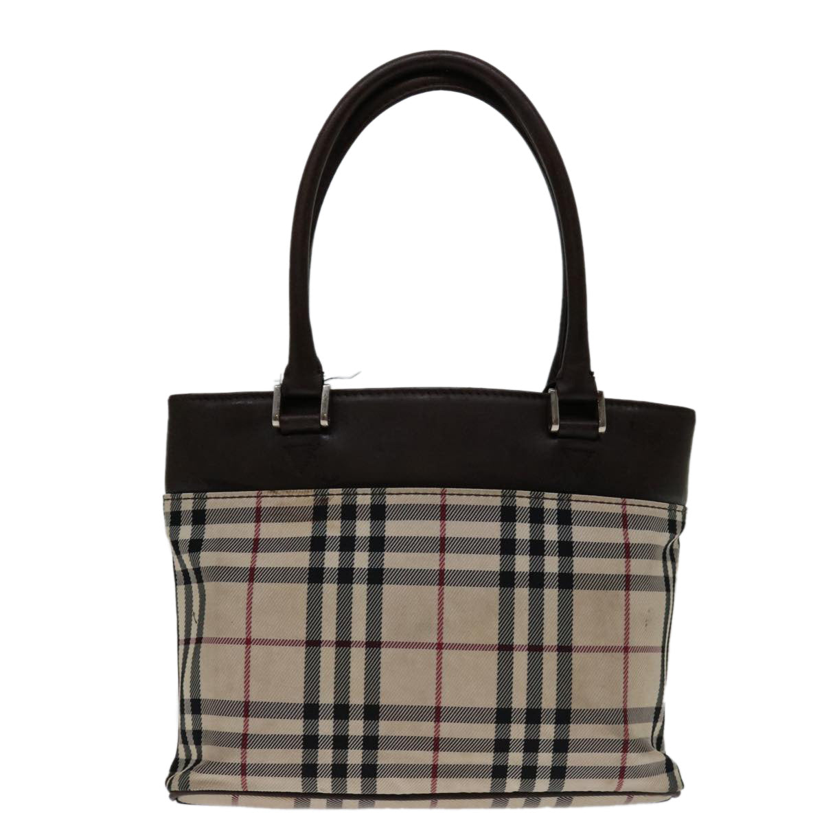 BURBERRY Nova Check Hand Bag Nylon Beige Brown Auth bs13049 - 0