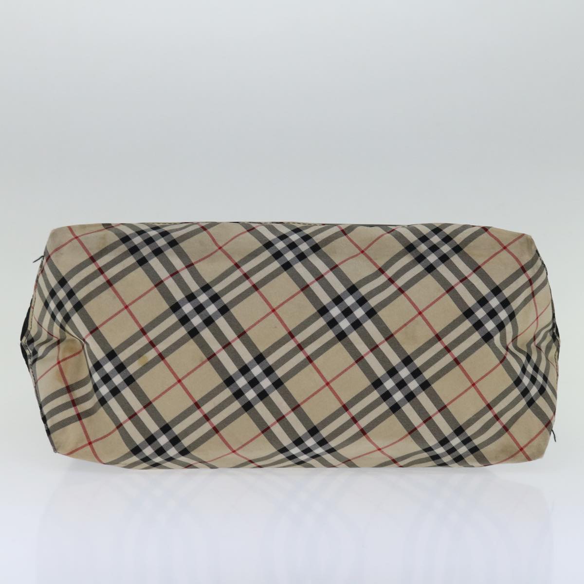 BURBERRY Nova Check Hand Bag Nylon Beige Brown Auth bs13063