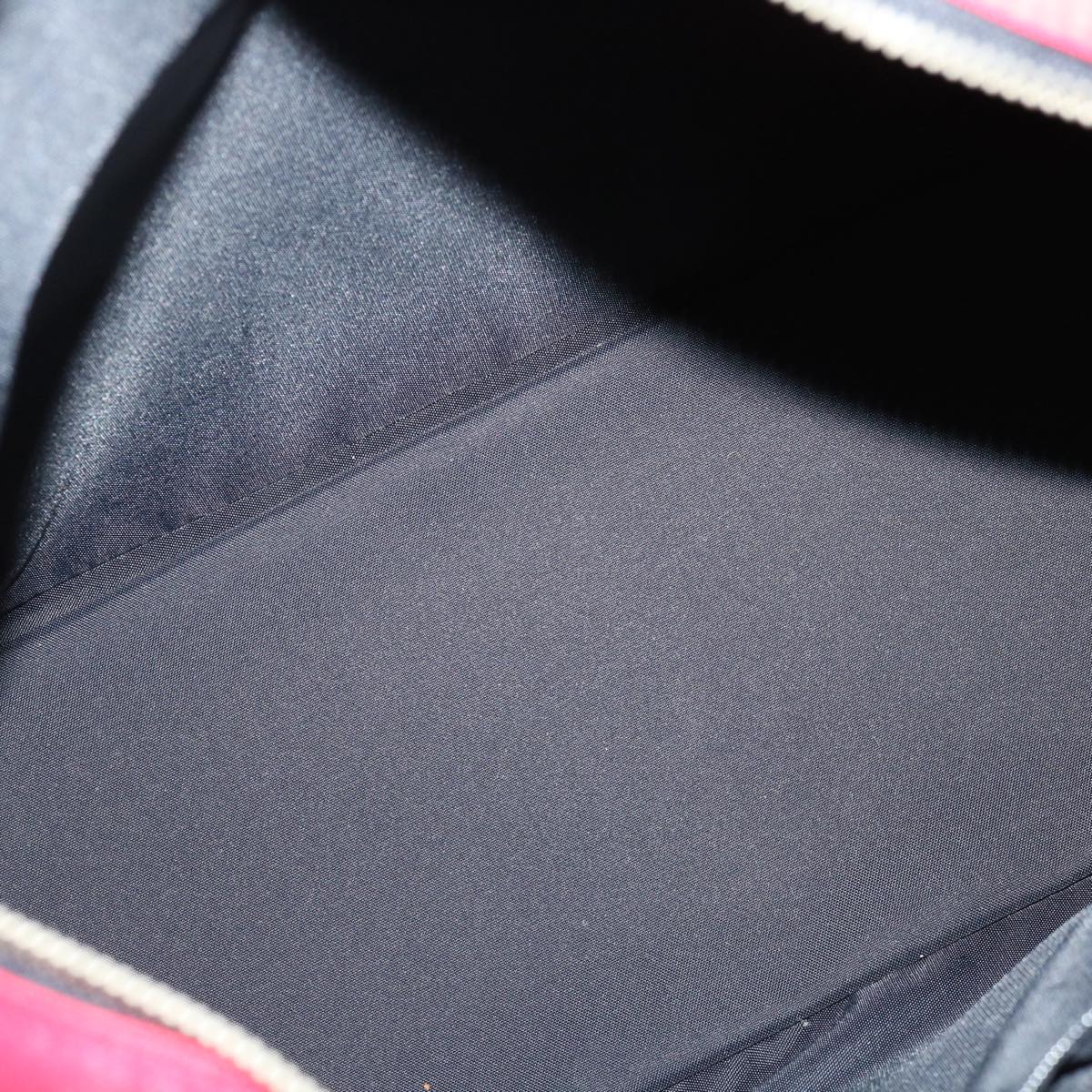 Burberrys Nova Check Blue Label Hand Bag Nylon Red Black Auth bs13095