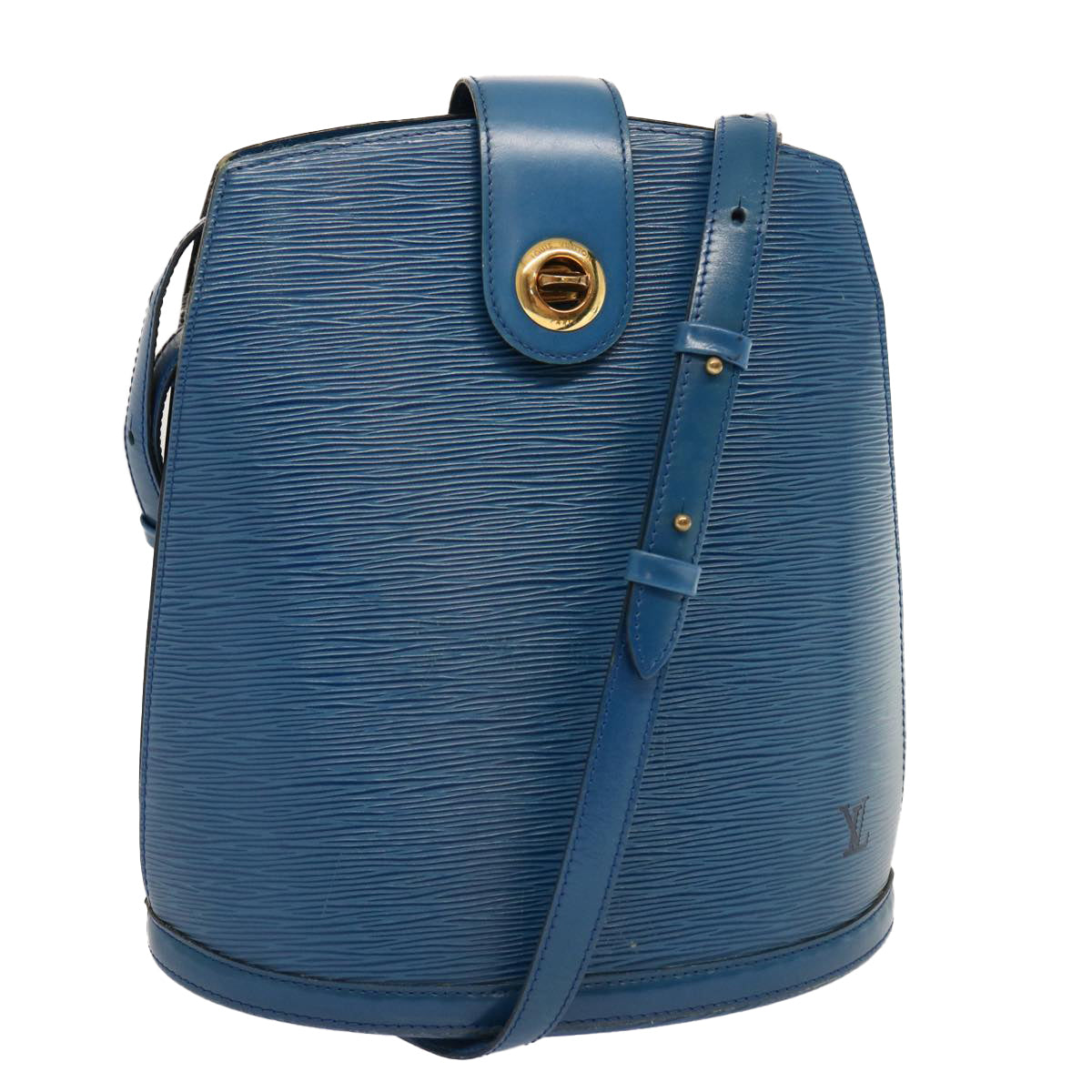 LOUIS VUITTON Epi Cluny Shoulder Bag Blue M52255 LV Auth bs13116