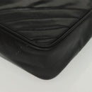 CHANEL Matelasse Chain Shoulder Bag Leather Black CC Auth bs13119-6