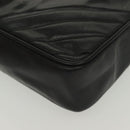 CHANEL Matelasse Chain Shoulder Bag Leather Black CC Auth bs13119-16