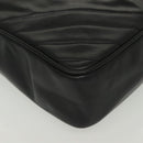 CHANEL Matelasse Chain Shoulder Bag Leather Black CC Auth bs13119-14