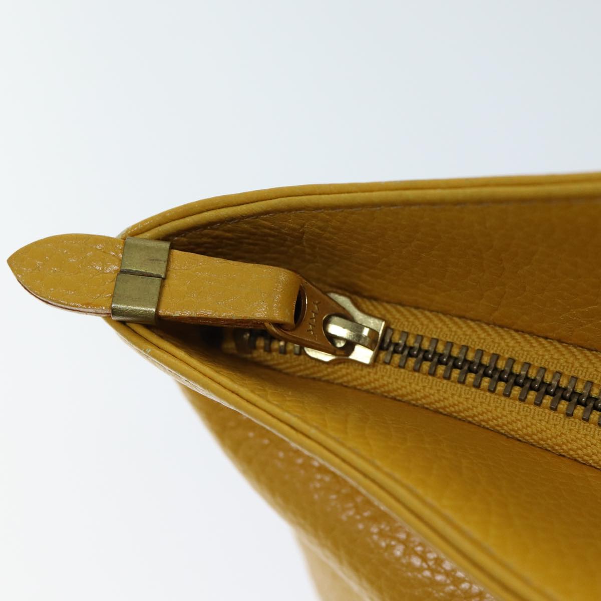 GIVENCHY Hand Bag Leather Yellow Auth bs13121