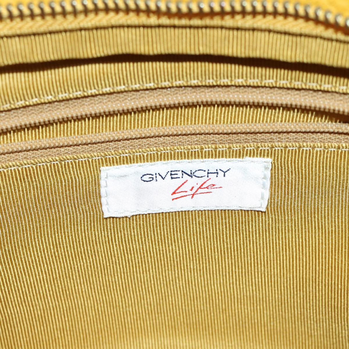 GIVENCHY Hand Bag Leather Yellow Auth bs13121