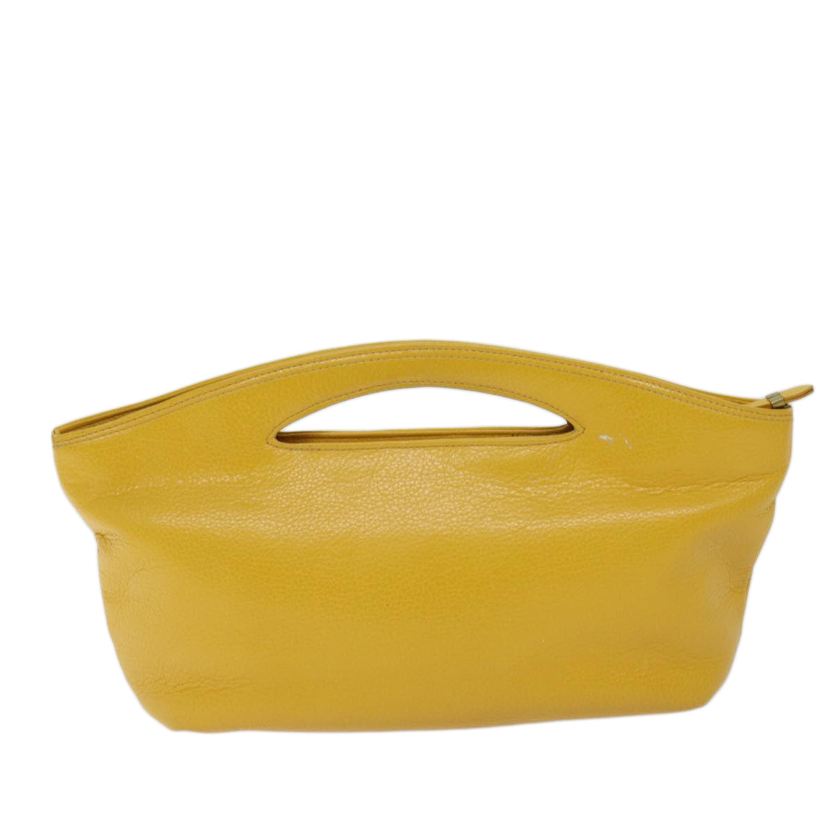 GIVENCHY Hand Bag Leather Yellow Auth bs13121 - 0