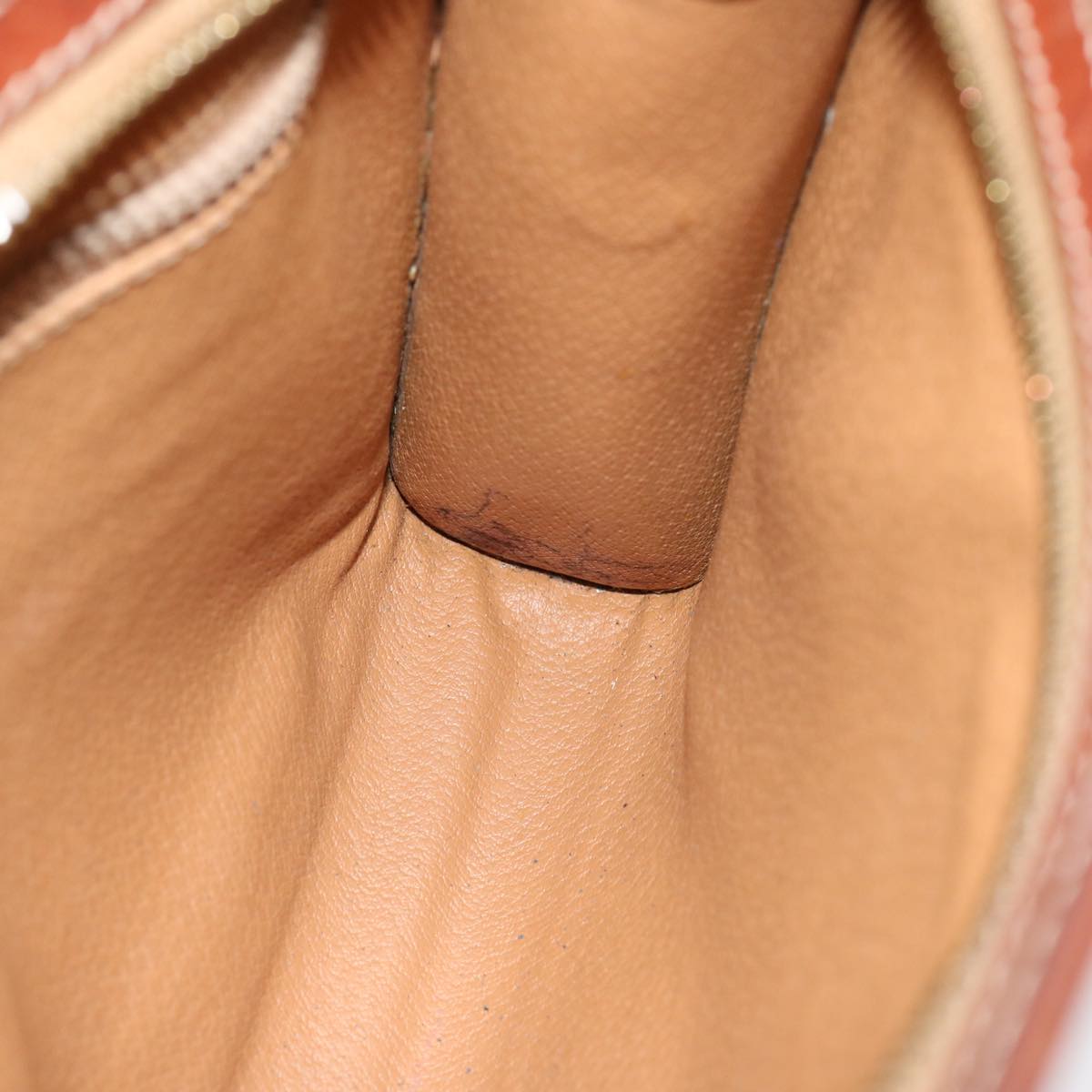 CELINE Macadam Canvas Clutch Bag PVC Brown Auth bs13124