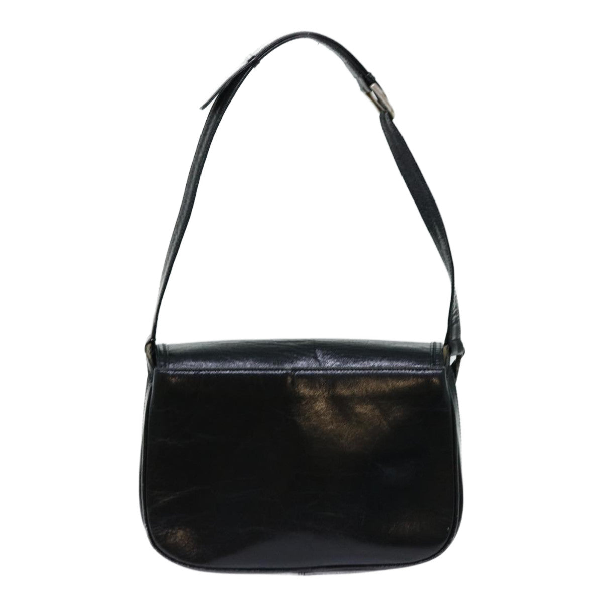 Chloe Shoulder Bag Leather Black Auth bs13128