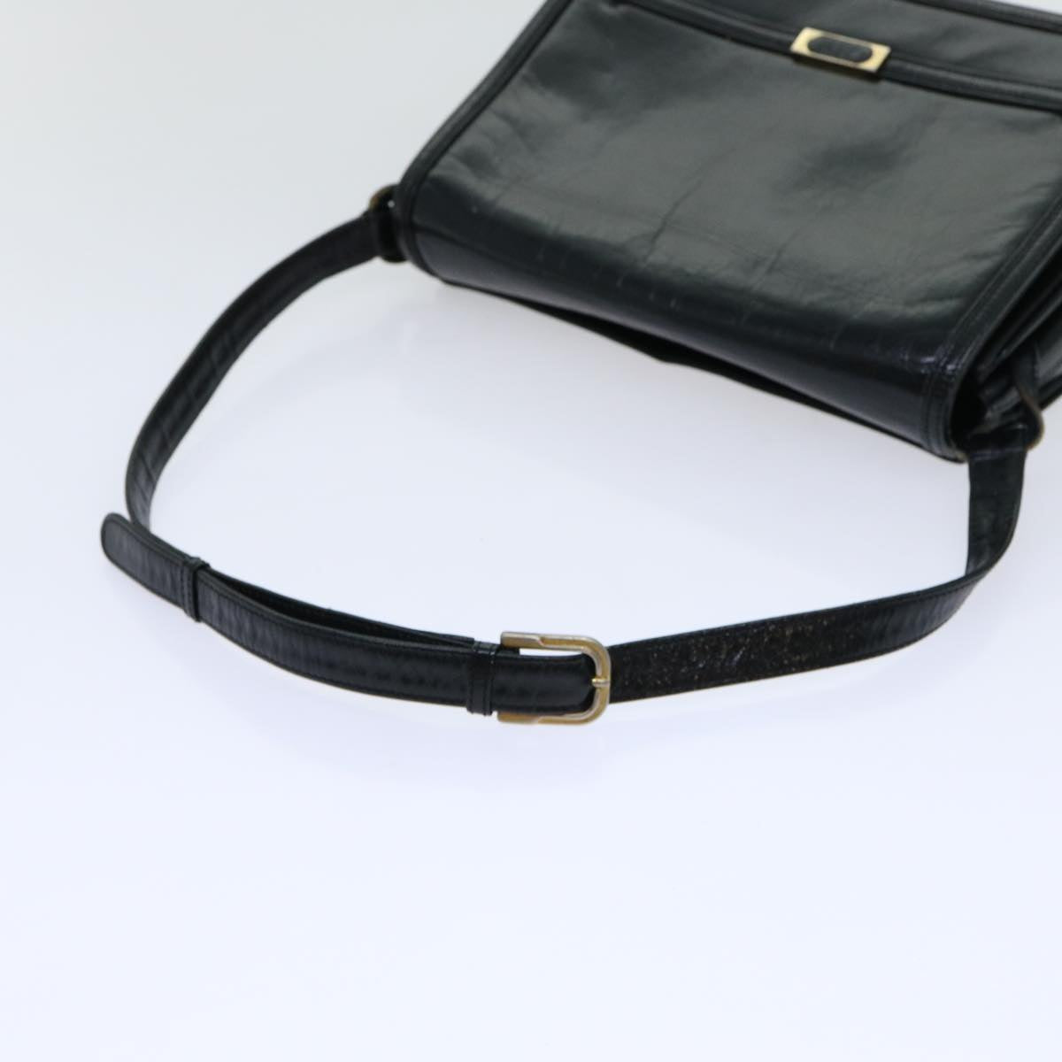 Chloe Shoulder Bag Leather Black Auth bs13128