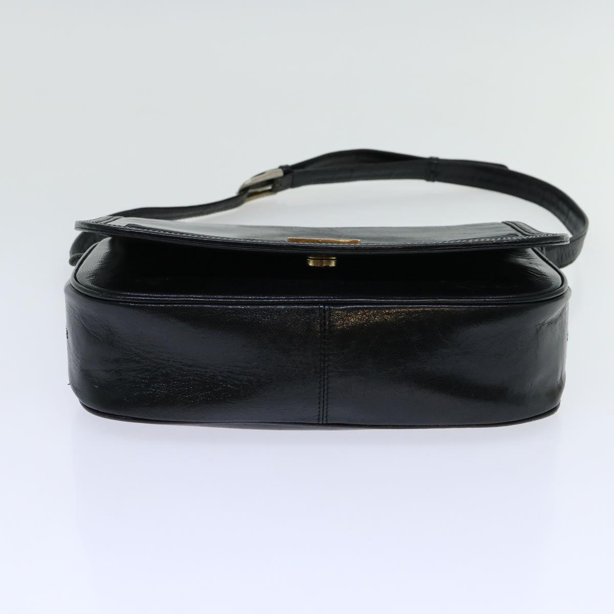 Chloe Shoulder Bag Leather Black Auth bs13128