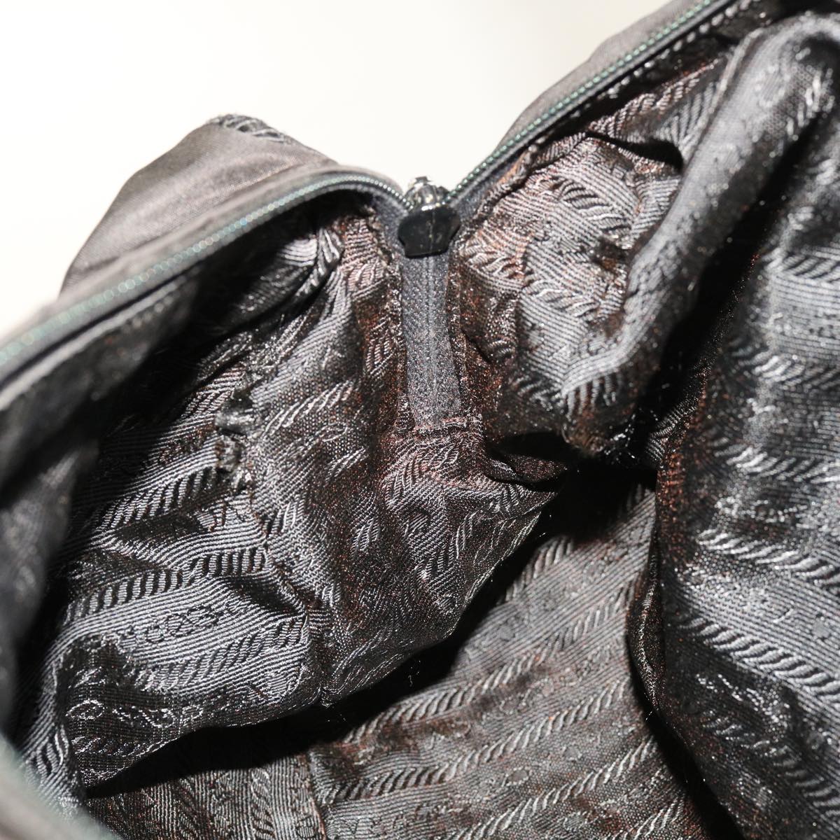 PRADA Hand Bag Nylon Black Auth bs13129