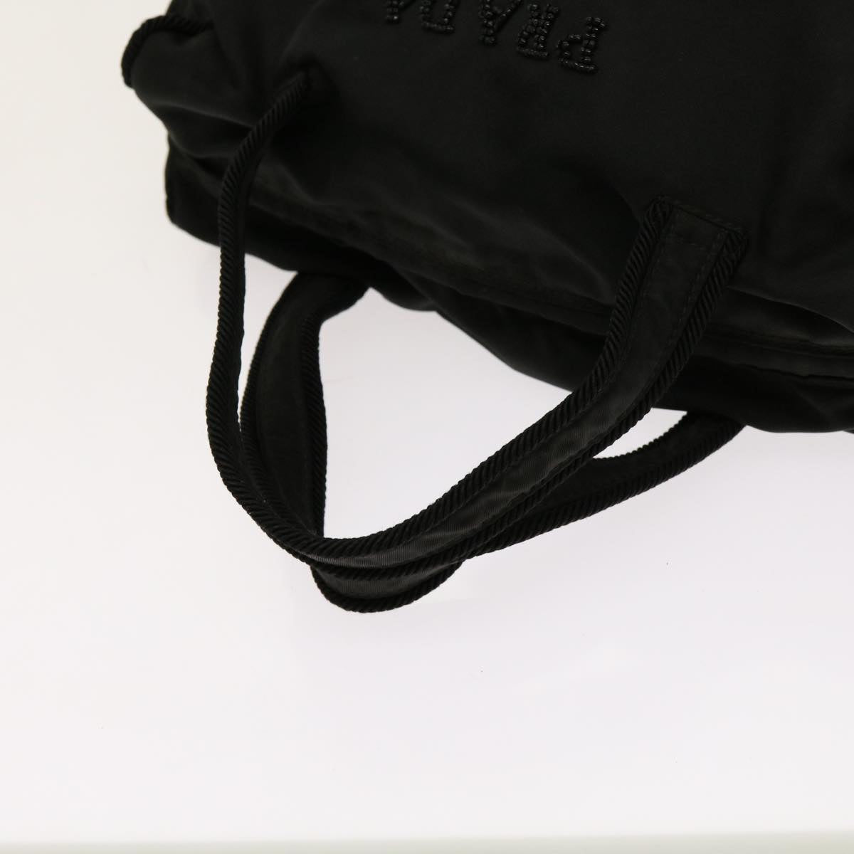 PRADA Hand Bag Nylon Black Auth bs13129