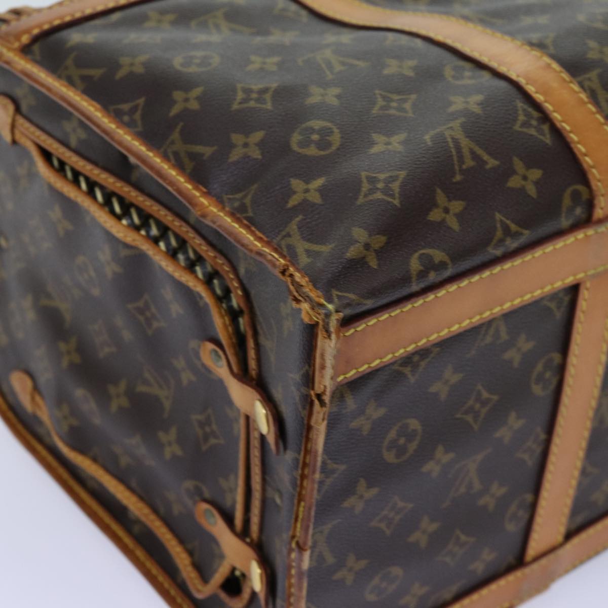 LOUIS VUITTON Monogram Sac Shan 50 Pet Carry M42021 LV Auth bs13130