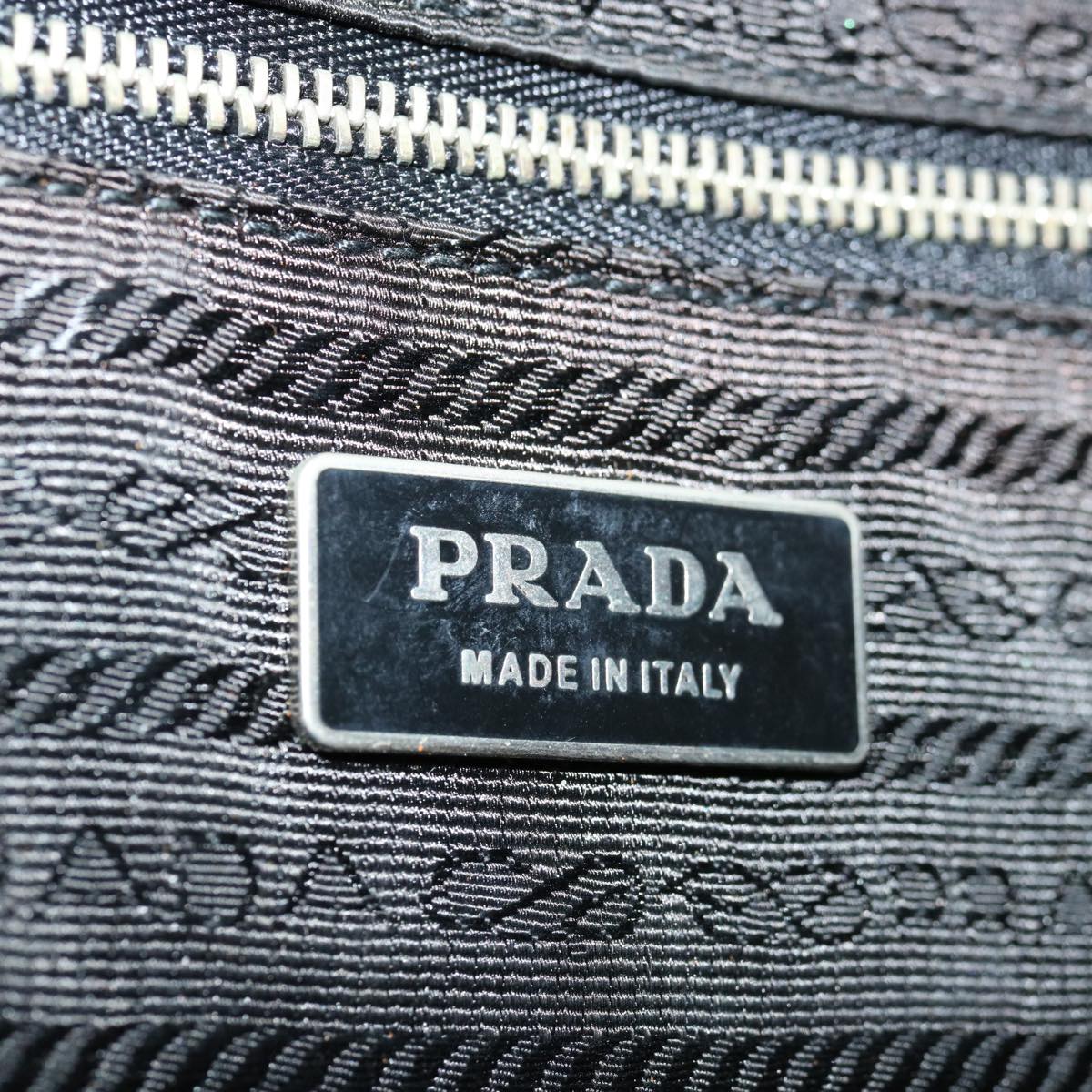 PRADA Shoulder Bag Nylon Beige Auth bs13135