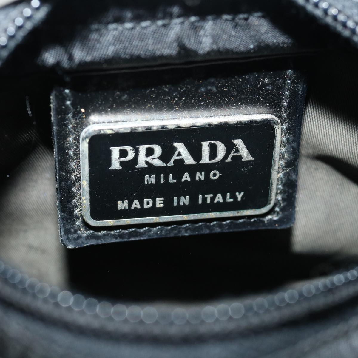 PRADA Shoulder Bag Nylon Black Auth bs13137